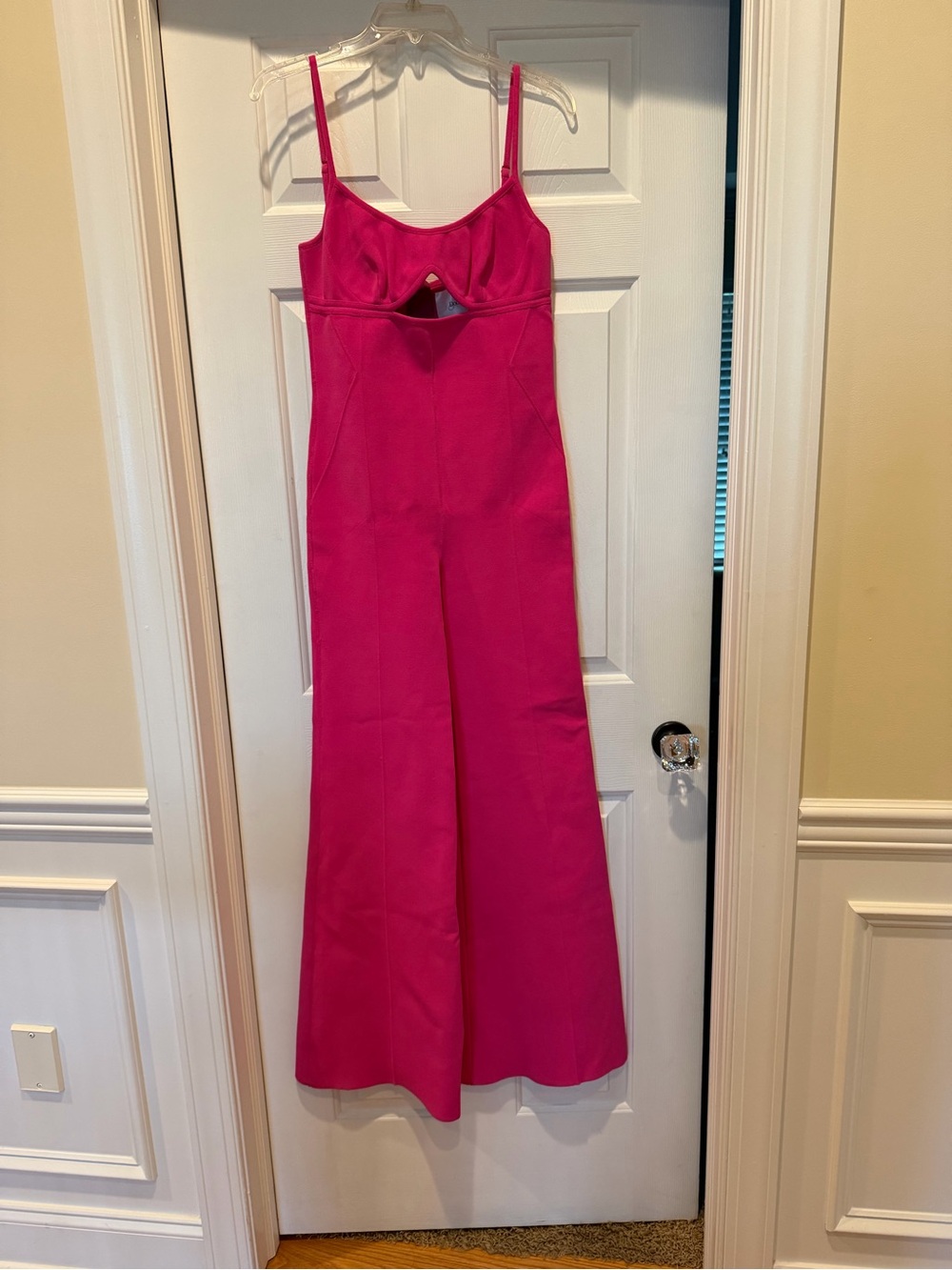 Hot Pink Cutout Wide-Leg Jumpsuit